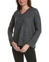 VINCE CAMUTO CONTRAST COLOR CHAIN STITCH SWEATER