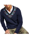 NAUTICA MENS CABLE KNIT V NECK PULLOVER SWEATER