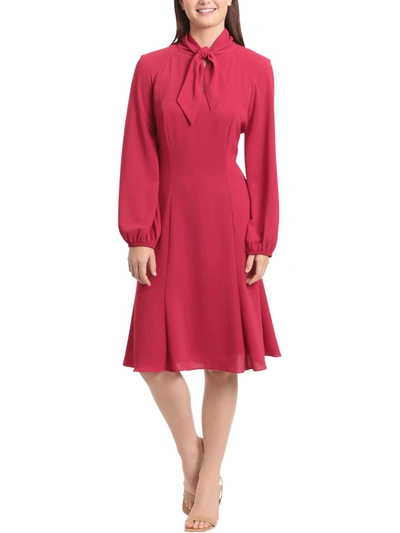 Maggy London Womens Crepe Office Wear To Work Dress In Pink