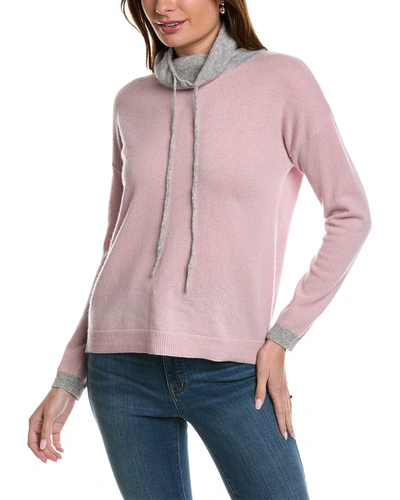 AMICALE CASHMERE COLORBLOCKED CASHMERE SWEATER