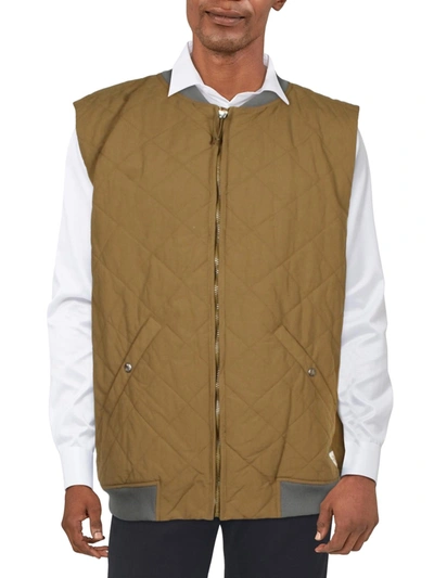 The North Face Cuchillo Mens Sherpa Lined Quilted Outerwear Vest In Multi