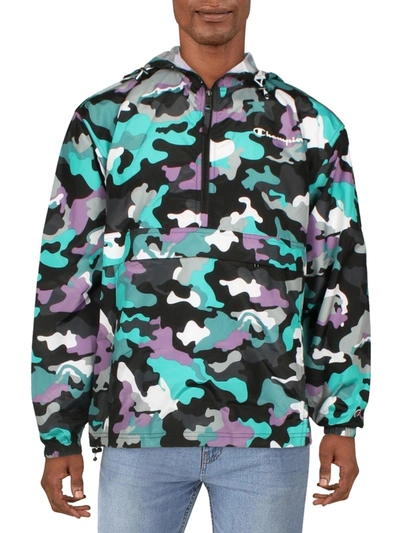 Champion Mens Camouflage Packable Raincoat In Multi