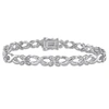 Mimi & Max 1/5ct Tdw Diamond Infinity Link Bracelet In Sterling Silver - 7.25 In. In White