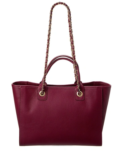 Persaman New York Beatrix Leather Tote In Red