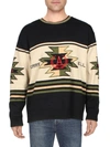 PERRY ELLIS MENS COZY EMBROIDERED PULLOVER SWEATER