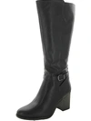 Naturalizer Joslynn Womens Faux Leather Wide Calf Knee-high Boots In Black
