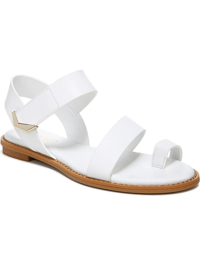 Franco Sarto Graze Womens Leather Ankle Strap Strappy Sandals In White