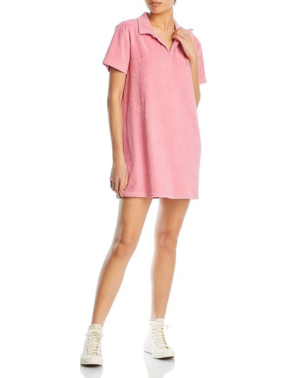 Wayf Womens Polo Mini Shirtdress In Pink