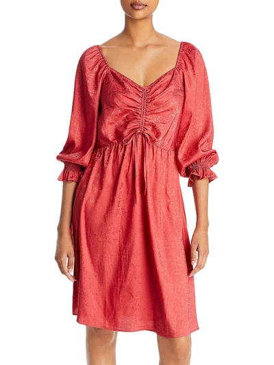 Chenault Womens Satin Jacuard Cocktail And Party Dress In Pink