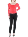 LEA & VIOLA WOMENS RUCHED FITTED PULLOVER TOP