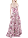 TLC SAY YES TO THE PROM JUNIORS WOMENS LACE BACK EMBROIDERED EVENING DRESS