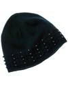 FORTE CASHMERE PEARL STUDDED CASHMERE HAT