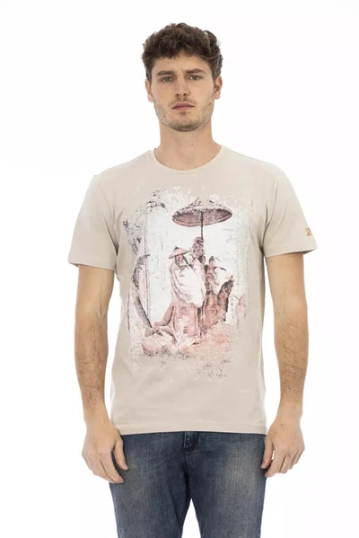 Trussardi Action Cotton Men's T-shirt In Beige