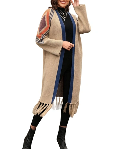 Adele Berto Cardigan In Beige