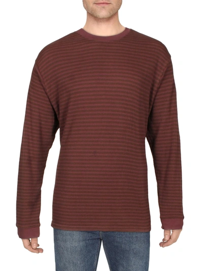 Levi's Mens Striped Thermal T-shirt In Brown