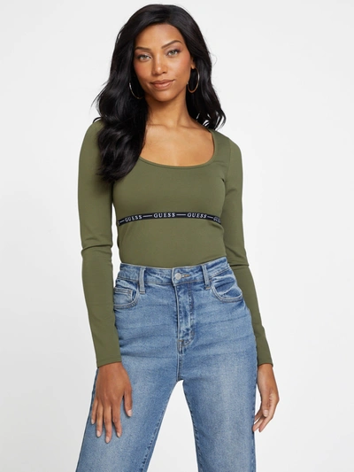 Guess Factory Eco Isabella Bodysuit In Green