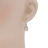 GREGG RUTH 14K WHITE AND ROSE GOLD, WHITE DIAMOND AND FANCY PINK DIAMOND DROP EARRINGS