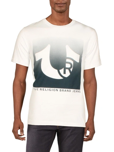 True Religion Mens Cotton Crew Neck Graphic T-shirt In White