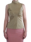 Exte Gold Turtleneck Top Blouse In Gold