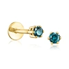 Rs Pure By Ross-simons Blue Diamond Stud Earrings In 14kt Yellow Gold In Blue