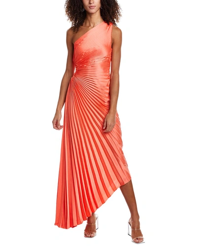 alc delfina dress orange A.l.c . Delfina Midi Dress In Pink