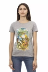 Trussardi Action Cotton Tops & Women's T-shirt In Grey
