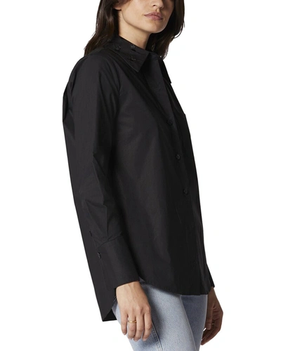Equipment Quinne Embroidered Cotton Shirt In Black