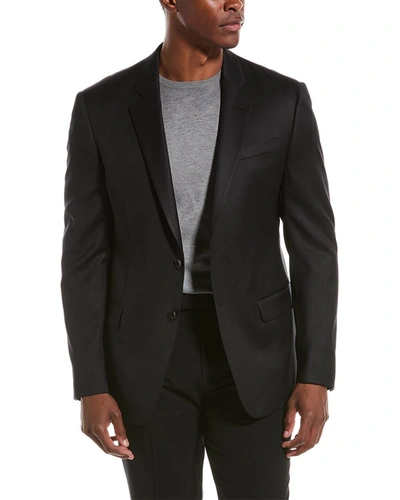 Armani Exchange Wool-blend Blazer In Black