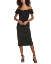 A.l.c A. L.c. Nora Linen-blend Midi Dress In Black