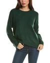 Vince Camuto Center Seam Crewneck Sweater In Green