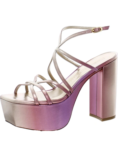 Stuart Weitzman Brlyther Sqhi Womens Leather Open Toe Platform Heels In Pink