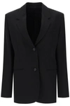 Totême Single-breasted Tailored Suit Jacket In Black
