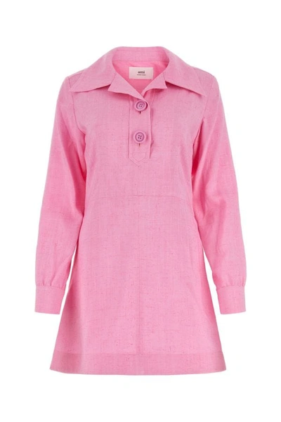 Ami Alexandre Mattiussi Ami Dress In Pastel