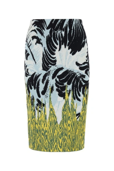 Bottega Veneta Multicolor Embroidered Jacquard Skirt