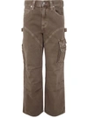Agolde Feather Maxi Cargo Jeans Clothing In Brown