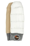 Chloé Chloe Two Tone Nylon And Leather Gloves In Multicolor