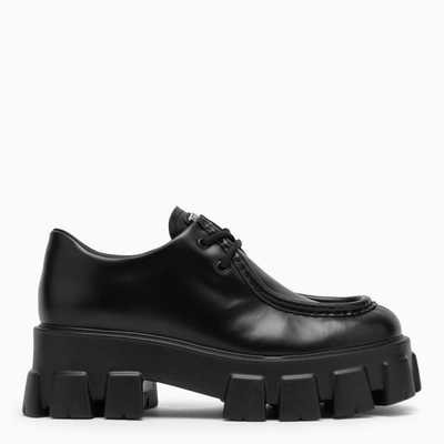 Prada monolith discount lace up shoes