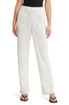 Rails Rowan High-rise Straight-leg Plisse Pants In White