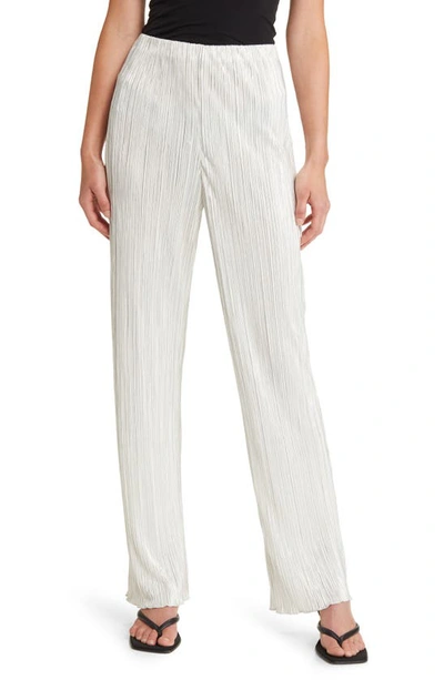 Rails Rowan High-rise Straight-leg Plisse Pants In Frost