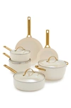 Greenpan Reserve Blush Healthy Ceramic Nonstick Cookware, Set Of 10 In Cream