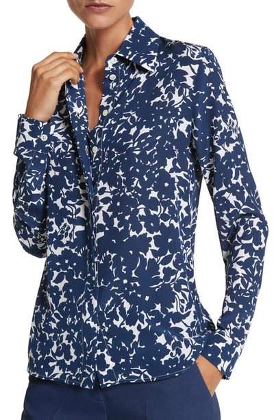 MICHAEL KORS HANSEN FLORAL ORGANIC SILK CRÊPE DE CHINE SHIRT