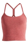 Beyond Yoga Space Dye Crop Tank In Grape Rose Heathe