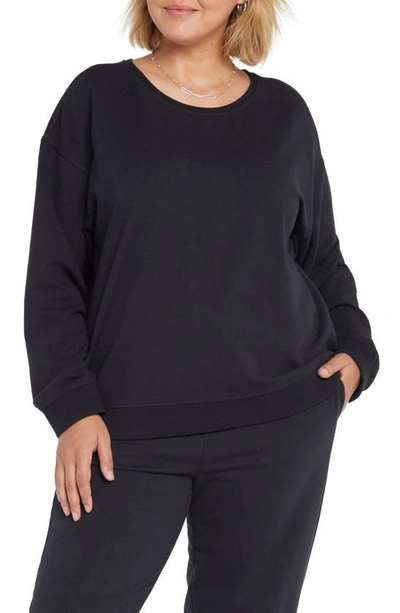 Nydj Plus Basic Sweatshirt In Black