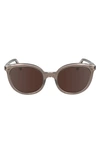 Longchamp 50mm Round Sunglasses In Mauve/ Rose