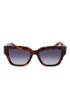 LONGCHAMP 53MM GRADIENT MODIFIED RECTANGULAR SUNGLASSES