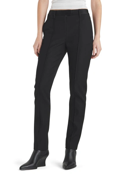 Rag & Bone Blaine Virgin Wool Straight Leg Pants In Black