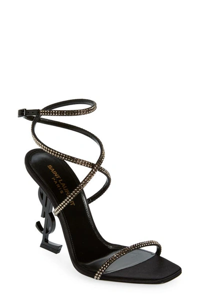 Saint Laurent Opyum Sandals With Black Heel