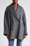 TOTÊME RELAXED FIT DOUBLE FACE WOOL PEACOAT