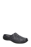 Easy Street Forever Womens Faux Leather Laser Cut Clogs In Navy