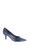 Easy Street Chiffon Pointed Toe Pump In New Navy